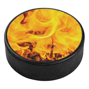Feuer- und Flammenmuster Eishockey Puck