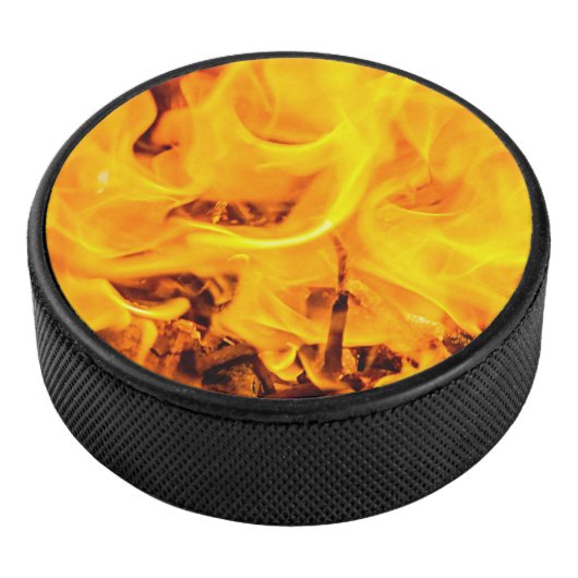 Feuer- und Flammenmuster Eishockey Puck (3/4)