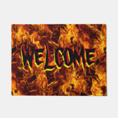 Feuer- und Flammenmuster Fußmatte (Vorderseite)