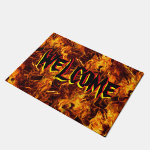 Feuer- und Flammenmuster Fußmatte