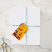 Feuer- und Flammenmuster Geschenkanhänger (Mit Garn)