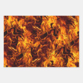 Feuer- und Flammenmuster Geschenkpapier Set (Vorderseite)