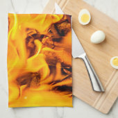 Feuer- und Flammenmuster Geschirrtuch (Viertel Falte)