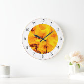 Feuer- und Flammenmuster Große Wanduhr (Zuhause)