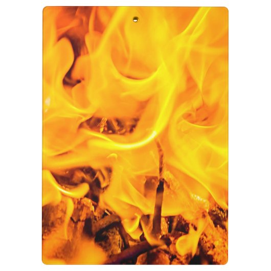 Feuer- und Flammenmuster Klemmbrett (Rückseite)