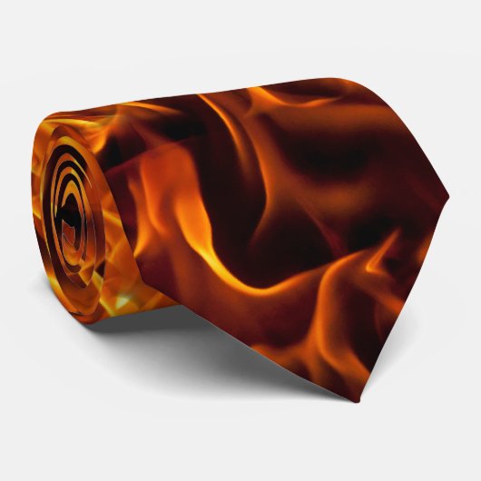 Feuer- und Flammenmuster Krawatte (Gerollt)