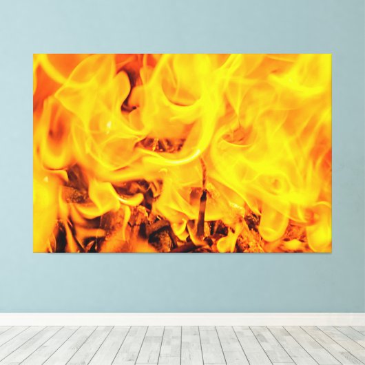 Feuer- und Flammenmuster Leinwanddruck (Insitu (Holzboden))