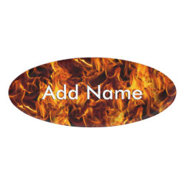 Feuer- und Flammenmuster Namenschild