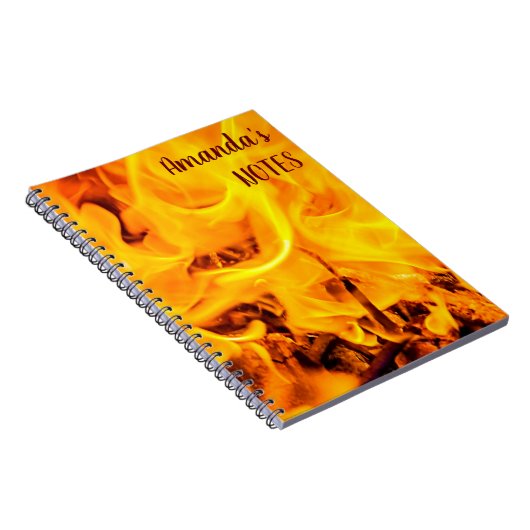 Feuer- und Flammenmuster Notizblock (Rechte Seite)