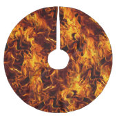 Feuer- und Flammenmuster Polyester Weihnachtsbaumdecke (Vorderseite)