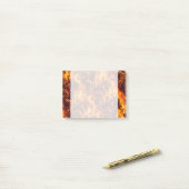 Feuer- und Flammenmuster Post-it Klebezettel (Auf Schreibtisch)
