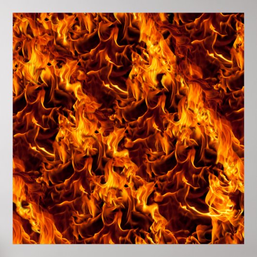 Feuer- und Flammenmuster Poster (Vorne)