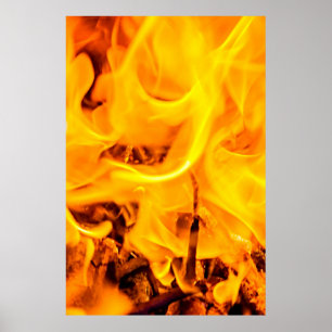 Feuer- und Flammenmuster Poster