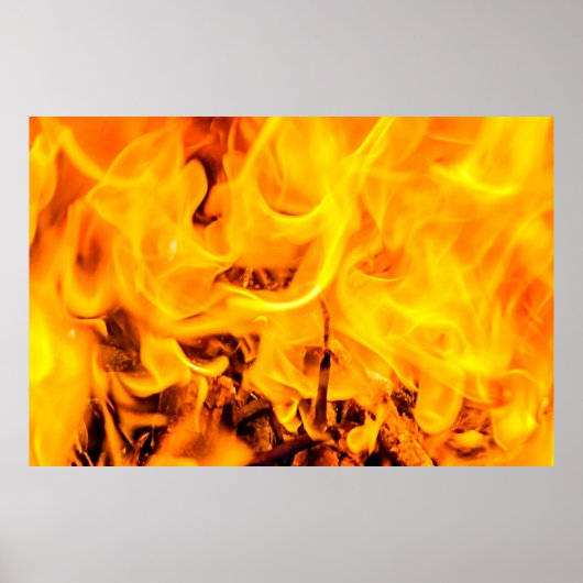 Feuer- und Flammenmuster Poster (Vorne)
