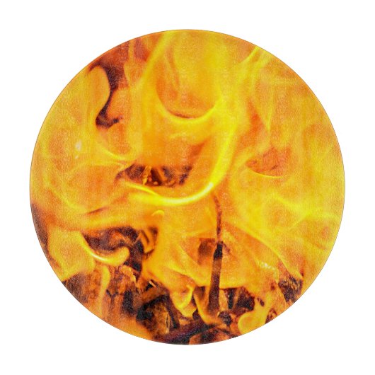 Feuer- und Flammenmuster Schneidebrett (Vorderseite)