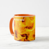 Feuer- und Flammenmuster Tasse (Vorderseite Links)
