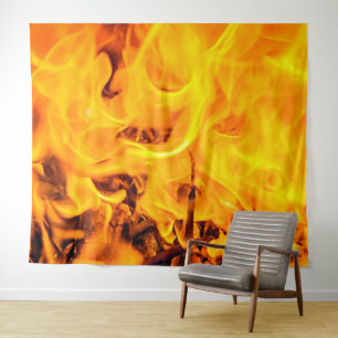 Feuer- und Flammenmuster Wandteppich
