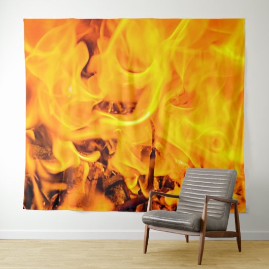Feuer- und Flammenmuster Wandteppich (Beispiel (Horizontal))
