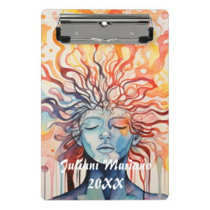 Feuer und flüssiger Individuelle Name Mini Klemmbrett