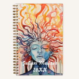 Feuer und flüssiger Individuelle Name Notizblock