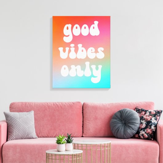 Feuer und Himmel Gradient gute Vibes nur Leinwanddruck (Insitu (Wohnzimmer))