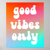 Feuer und Himmel Gradient gute Vibes nur Poster (Vorne)