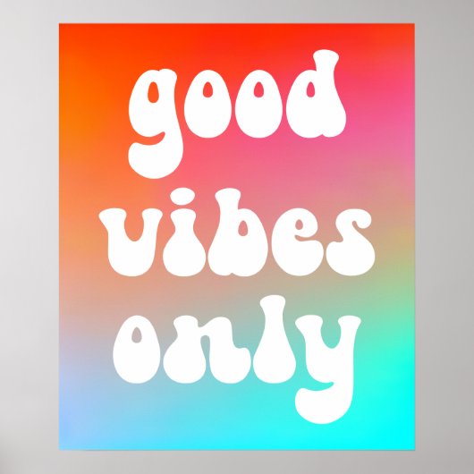 Feuer und Himmel Gradient gute Vibes nur Poster (Vorne)