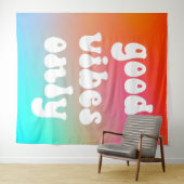 Feuer und Himmel Gradient gute Vibes nur Wandteppich (Beispiel (Horizontal))