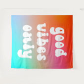 Feuer und Himmel Gradient gute Vibes nur Wandteppich (Vorderseite (Horizontal))