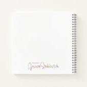 Feuer- und Iris-Spiralnotebook Notizblock (Rückseite)