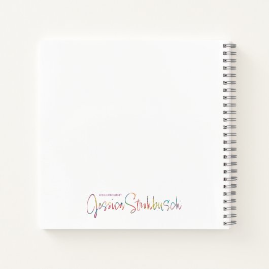 Feuer- und Iris-Spiralnotebook Notizblock (Rückseite)