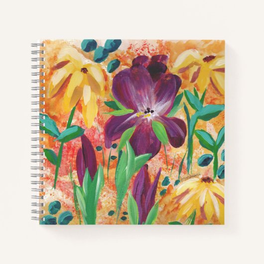 Feuer- und Iris-Spiralnotebook Notizblock (Vorderseite)