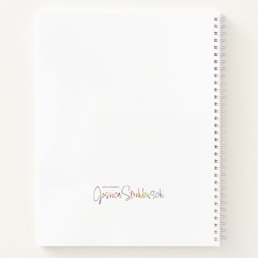 Feuer- und Iris-Spiralnotebook Notizblock (Rückseite)