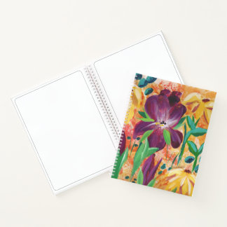 Feuer- und Iris-Spiralnotebook Notizblock