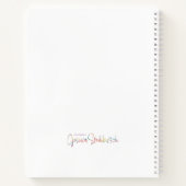 Feuer- und Iris-Spiralnotebook Notizblock (Rückseite)