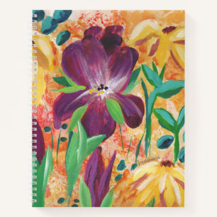 Feuer- und Iris-Spiralnotebook Notizblock