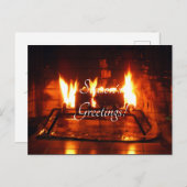 Feuer und Kamin Feiertagspostkarte (Vorne/Hinten)