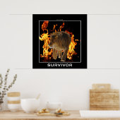 Feuer- und Löwenopfer Motivierend Poster (Küche)