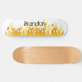 Feuer und Name - Skateboard (Horizontal)