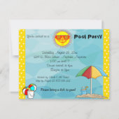 Feuer-und Pool-Party-Feier-Einladung Einladung (Vorderseite)