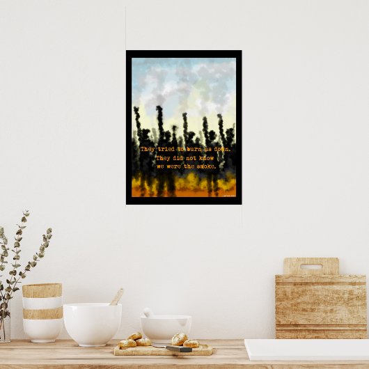 Feuer- und Rauchpflaster Poster (Küche)