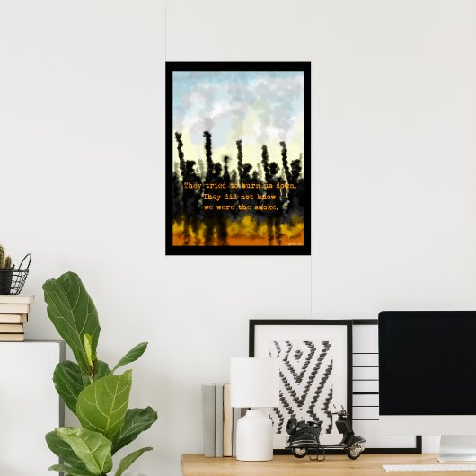 Feuer- und Rauchpflaster Poster (Heimbüro)
