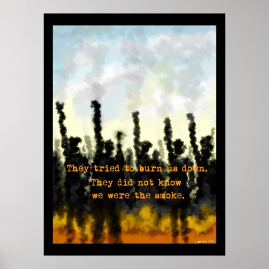 Feuer- und Rauchpflaster Poster (Vorne)