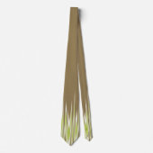 Feuer und Regen Abstrakt Zig Zag Khaki zweiseitig Krawatte (Vorderseite)