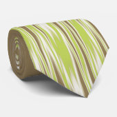 Feuer und Regen Abstrakt Zig Zag Khaki zweiseitig Krawatte (Gerollt)