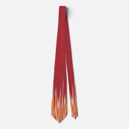 Feuer und Regen Abstrakt Zig Zag Red zweiseitig Krawatte