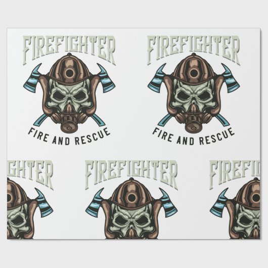 Feuer und Rettung Geschenkpapier (Flach)