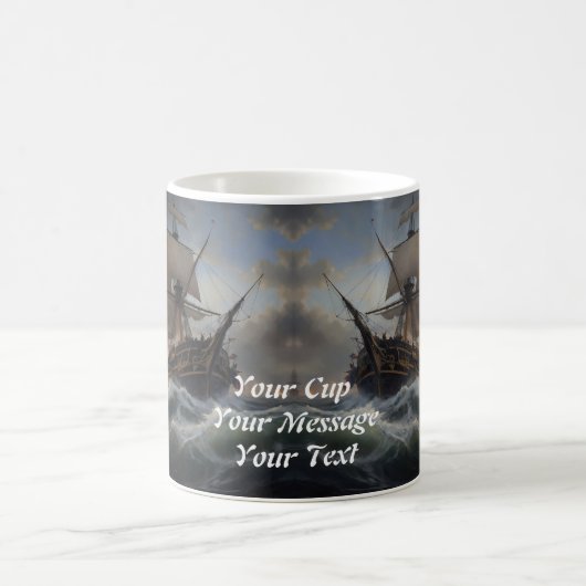 Feuer und Schaum: Das englische Kriegsschiff von 1 Kaffeetasse (Mittel)