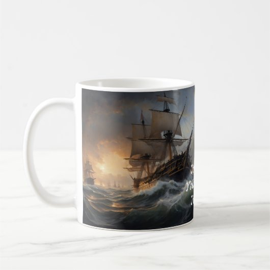 Feuer und Schaum: Das englische Kriegsschiff von 1 Kaffeetasse (Links)