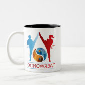 Feuer- und Seegang und Yang-Symbol Taekwondo-Tasse Zweifarbige Tasse (Links)